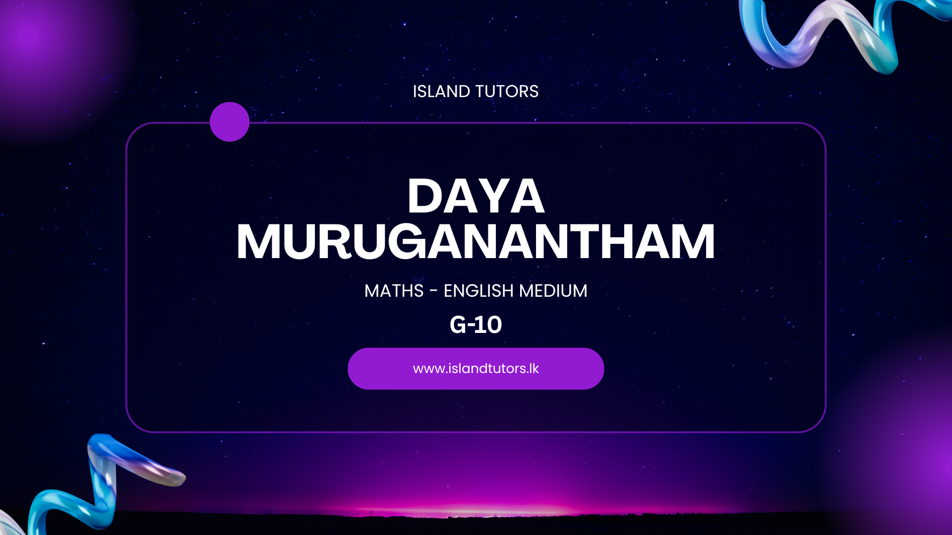 Maths | English Medium | Daya Muruganantham | Grade 10